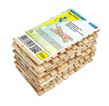 Peggy Perfect Wäscheklammer aus Buchenholz, natur, 50er Pack