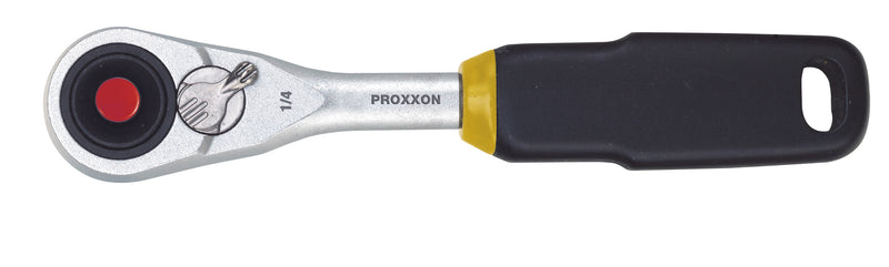 Proxxon Micro 1/4" Umschaltknarre aus CV-Stahl, Gummi-Griff