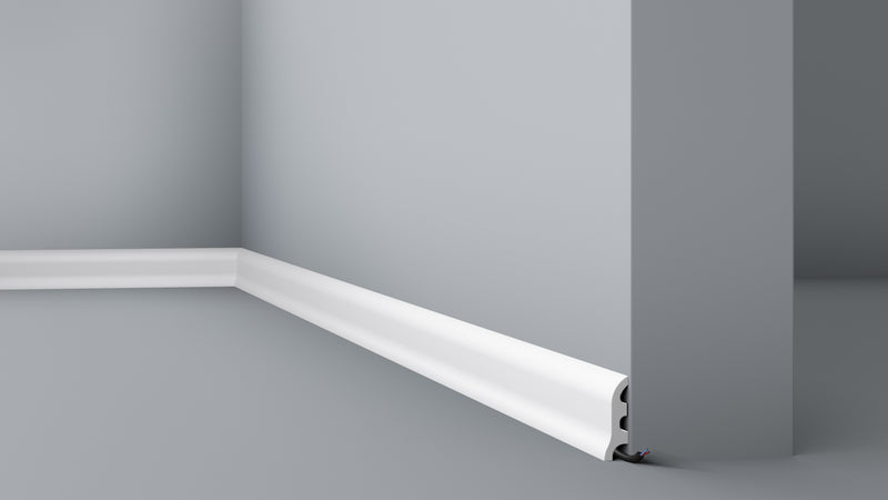 NMC WALLSTYL Decoflair C4 Sockelleiste weiß, 80 x 12 mm, 2 m