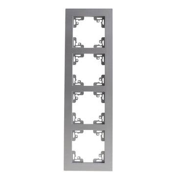 UNITEC Melbourne, Serie 703 Abdeckrahmen 4-fach silber