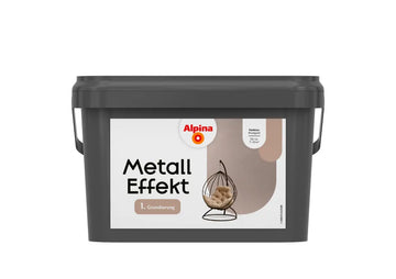 ALPINA Effekt Farben Metall Effekt Grundierung Roségold, 2,5 l Eimer