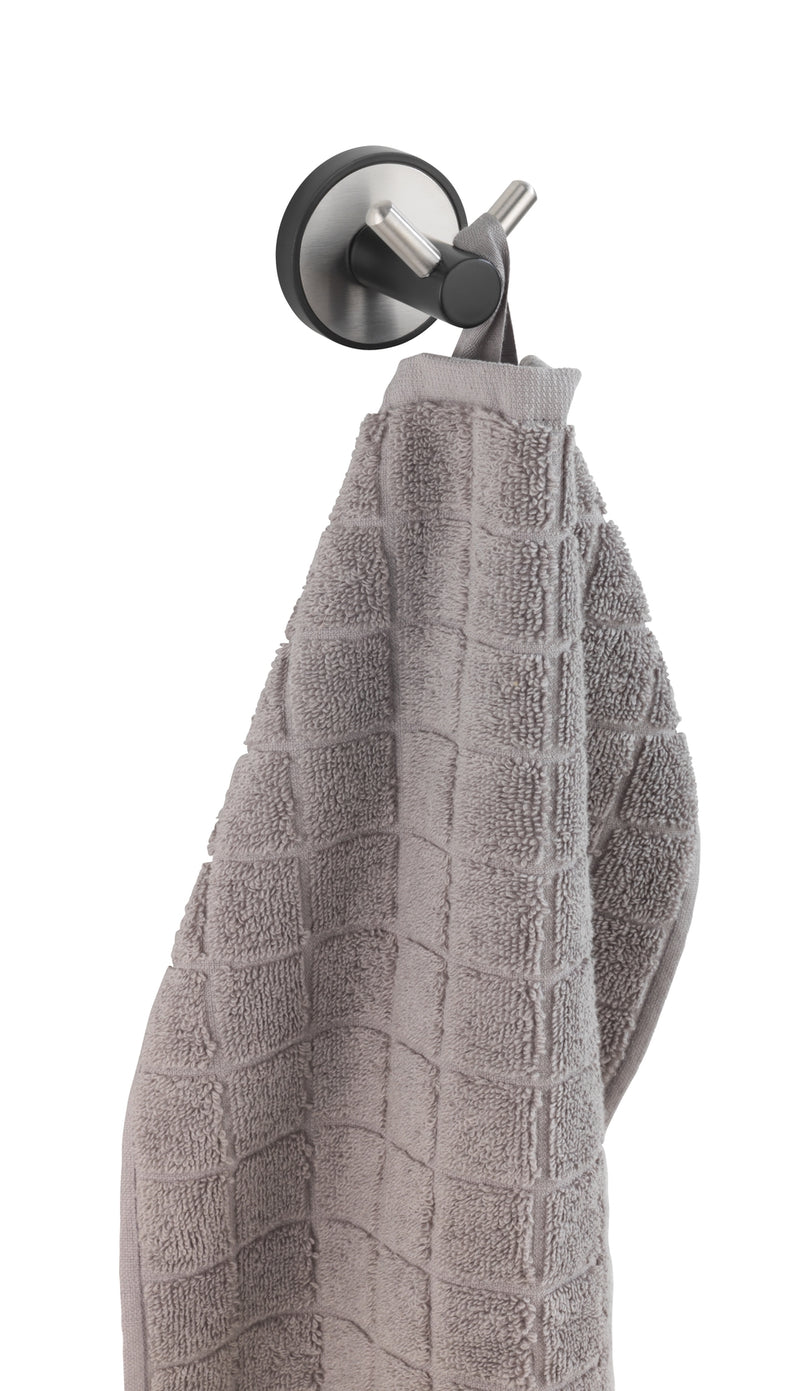 WENKO UV-Loc Wandhaken Duo Udine aus Edelstahl, schwarz matt