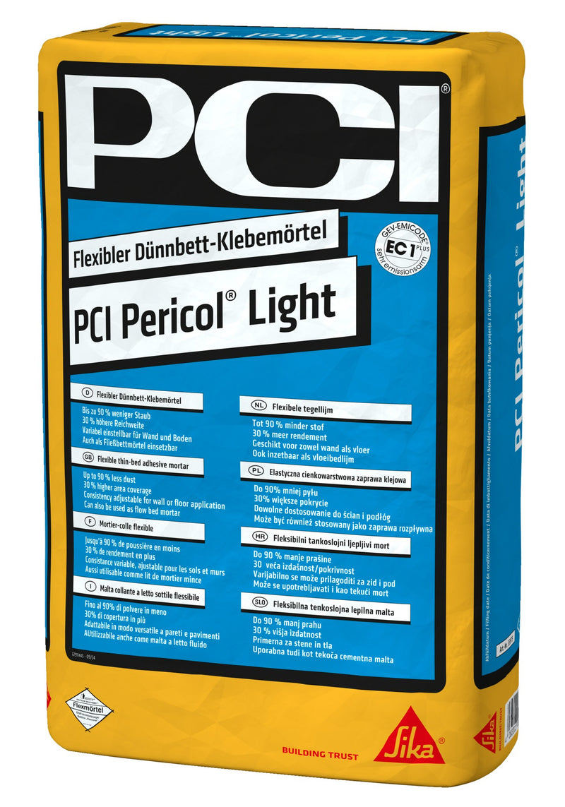 PCI Pericol Light Fliesenkleber 15 kg, grau, zementgebunden