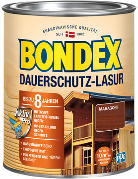 Bondex Dauerschutz-Lasur Mahagoni 0,75 l Holzschutzmittel von PPG