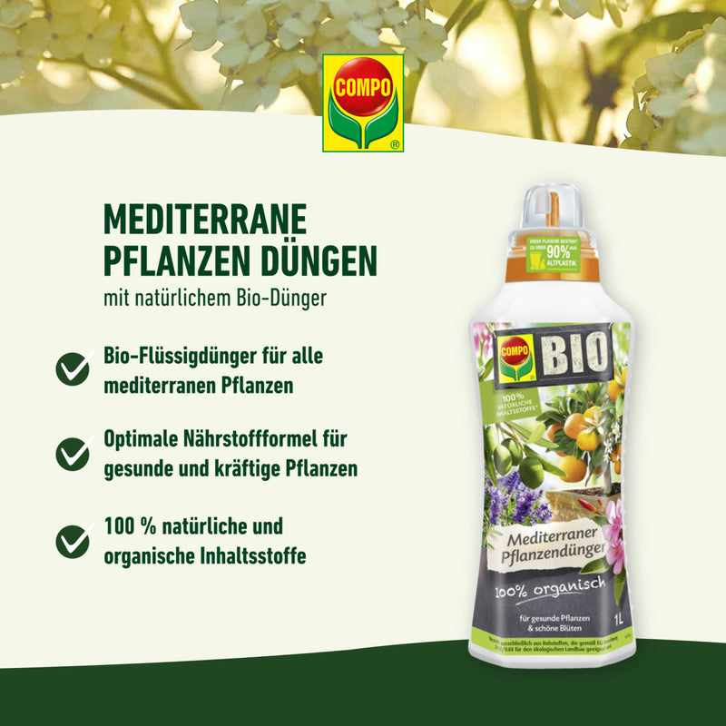 COMPO BIO Mediterraner Pflanzendünger 1 l, organischer Flüssigdünger