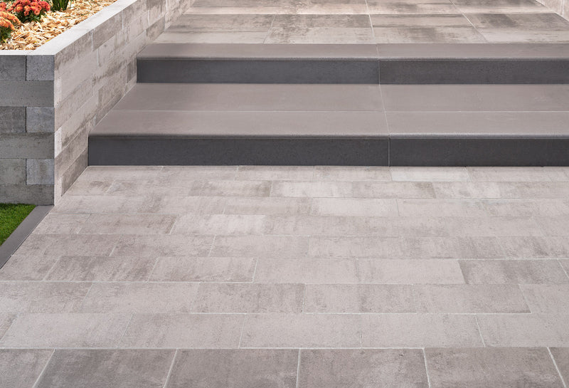 Marlux Stufe Comfort Blockstufe Nuance greige, Beton mit Fase, 120x40x15 cm