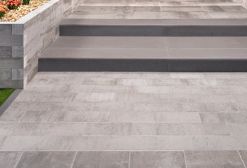 Marlux Stufe Comfort Blockstufe Nuance greige, Beton mit Fase, 120x40x15 cm