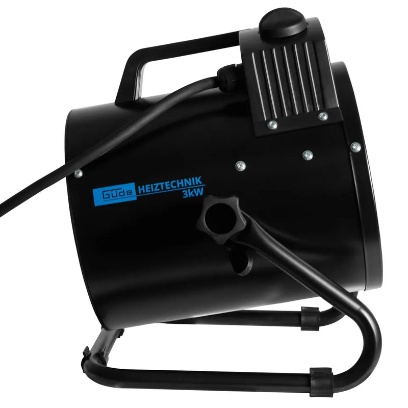 Güde Elektroheizer GEH 3000, schwarz – Heizlüfter mit Ventilatorfunktion