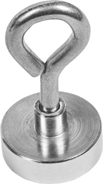 CONNEX Magnetöse Neodym, verchromt, Ø25 x 8 mm, mit Innengewinde M5