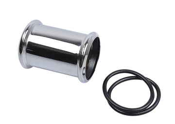 Schütte Doppelmuffe chrom mit O-Ringen 32 mm x 52 mm