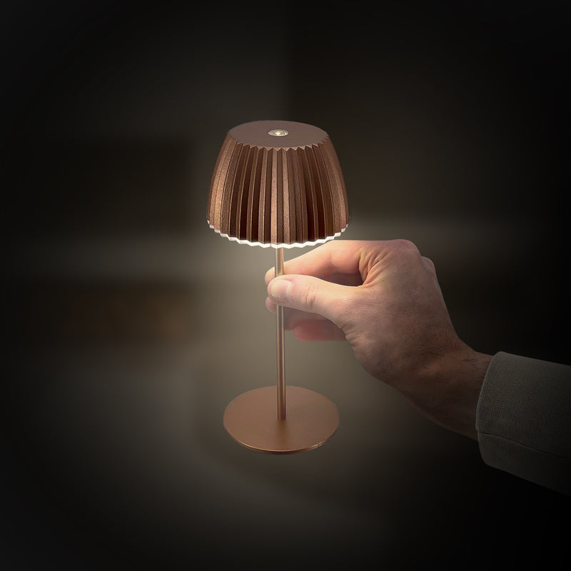 Briloner Leuchten Tischleuchte Mini Akku, kupfer, 2700K, IP44