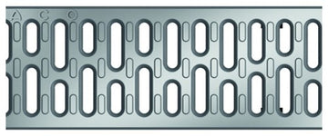 ACO DRAIN® PowerDrain Stegrost Stahl verzinkt Kl. C, für DN 100, 1 m