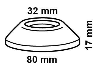 Schütte Siphon-Rosette für 1 1/4" verchromt