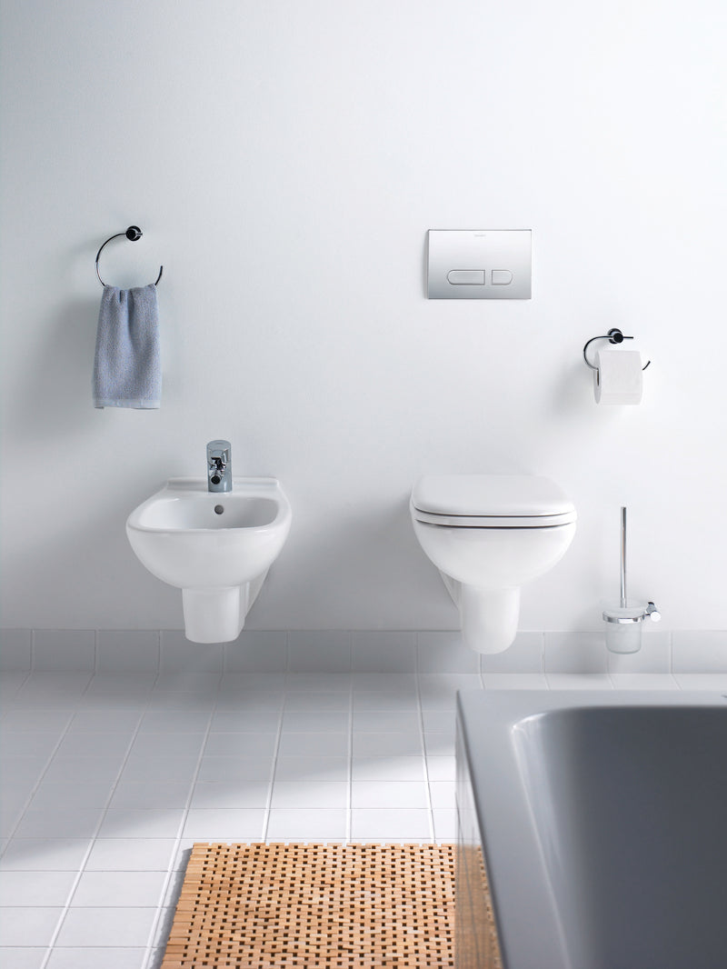 Duravit D-CODE Wand-WC Set Tiefspüler 545 mm weiß spülrandlos glänzend