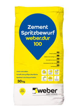 weber.dur 100 Zement-Spritzbewurf 30 kg, naturgrau, für Innen & Außen