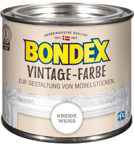 Bondex Vintage Farbe kreideweiß 0,375 l für Holz innen