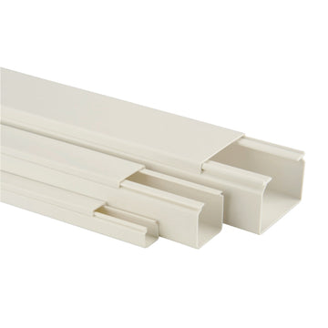 UNITEC Installationskanal reinweiß aus PVC, Kabelkanal 40 x 60 mm, 2 m