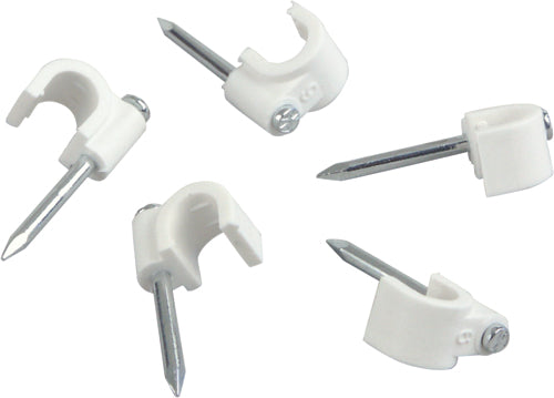 Schwaiger Nagelschellen weiß für Kabel Ø 7 mm, 20 Stück