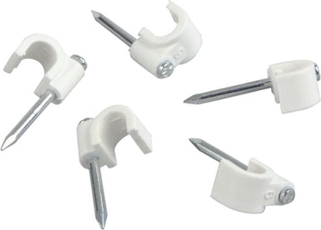 Schwaiger Nagelschellen weiß für Kabel Ø 7 mm, 20 Stück