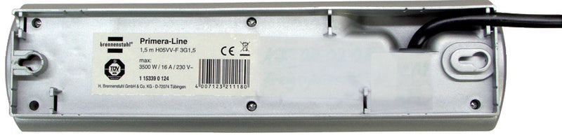 BRENNENSTUHL Primera-Line Steckdosenleiste 8er silber