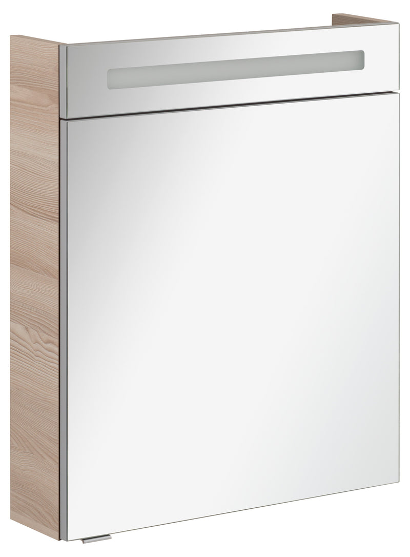 FACKELMANN B.clever Spiegelschrank Alaska Esche, 1 Tür mit LED, 60x71x16 cm
