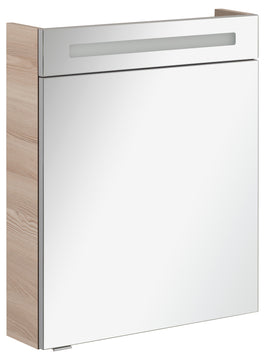 FACKELMANN B.clever Spiegelschrank Alaska Esche, 1 Tür mit LED, 60x71x16 cm