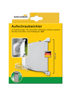 Schellenberg MINI Aufschraubwickler aufklappbar weiß, ohne Gurt