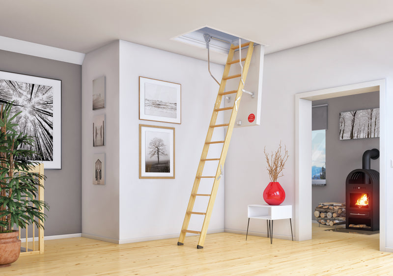 DOLLE clickFIX comfort 3-teilig Bodentreppe, Stahlgeländer, bis 264 cm lichte Höhe