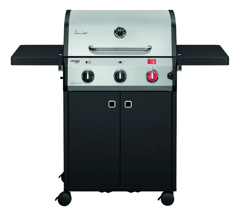 Enders Chicago Next 3 R Turbo Gas-Standgrill, schwarz-silber, 3 Brenner