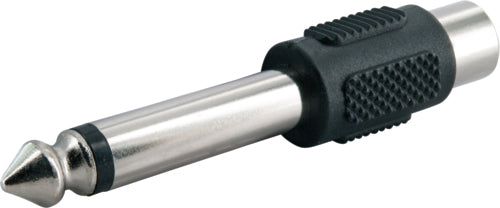 SCHWAIGER Adapter 6,3 mm Klinke auf Cinch-Buchse, schwarz