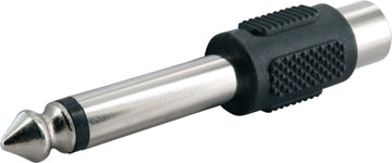 SCHWAIGER Adapter 6,3 mm Klinke auf Cinch-Buchse, schwarz