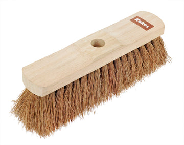 Peggy Perfect Besen Holz natur mit Kokosfaser, Straßenbesen, Holzstiel, Außen