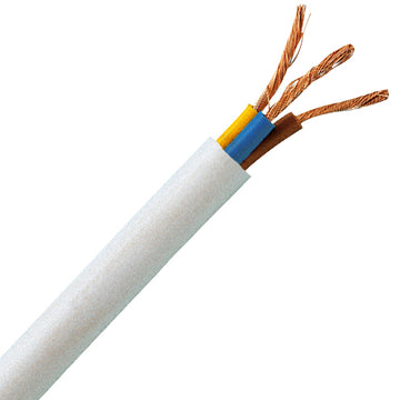 Kopp Schlauchleitung 3-adrig 1,00 mm² weiß, flexible Leitung, 10 m