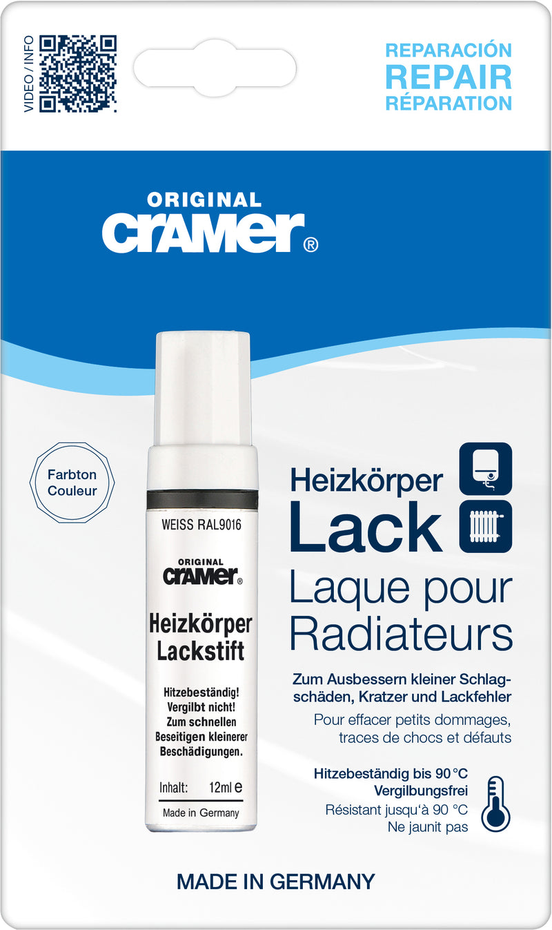 Cramer Heizkörper-Lackstift 12 ml weiß RAL 9016 Verkehrsweiß