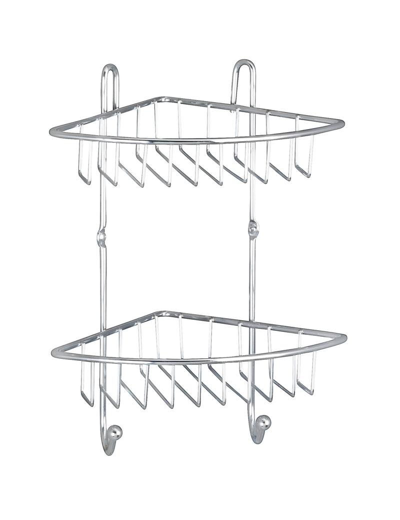 WENKO Milano Badeckregal 2 Etagen Metall chrom, 22,5 x 30 x 16,5 cm
