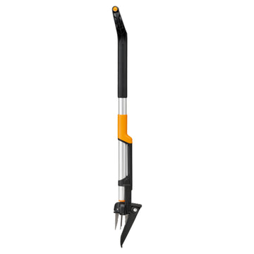 Fiskars X-Series Unkrautstecher schwarz/orange mit Teleskop-Griff