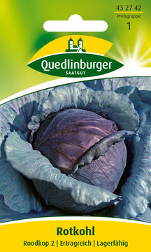 QUEDLINBURGER SAATGUT Rotkohl Roodkop 2 Gemüsesamen PG 1