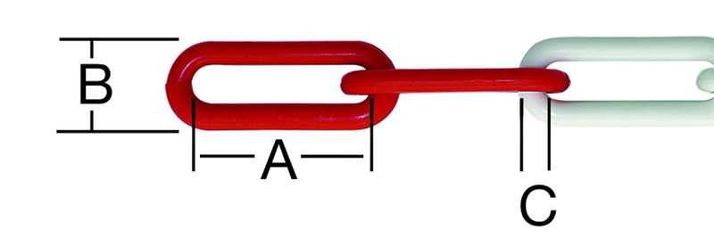 VORMANN Rundstahlkette Form C rot/weiß, Ø 6,0 mm nach DIN 5685