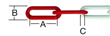 VORMANN Rundstahlkette Form C rot/weiß, Ø 6,0 mm nach DIN 5685