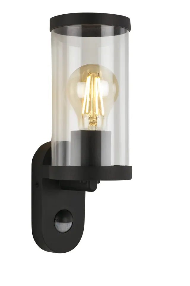 BRILONER Außenleuchte mit Sensor, exkl. Leuchtmittel, E27, schwarz