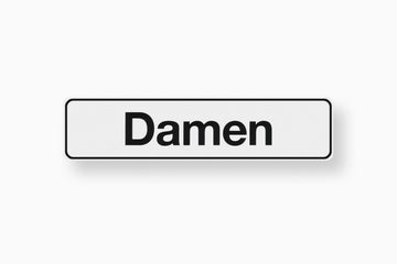 Conmetall Meister Hinweisschild Damen, weißes PVC, selbstklebend