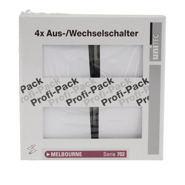 UNITEC Melbourne A/ W-Schalter Set Serie 702 ultraweiß, 4 Stück