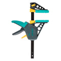 Wolfcraft Einhandzwinge PRO Klemmzwinge schwarz/türkis, Ausladung 100 mm