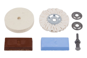 Wolfcraft Hobby-Polier-Set für Bohrmaschine, Poliermittel 85 mm Ø