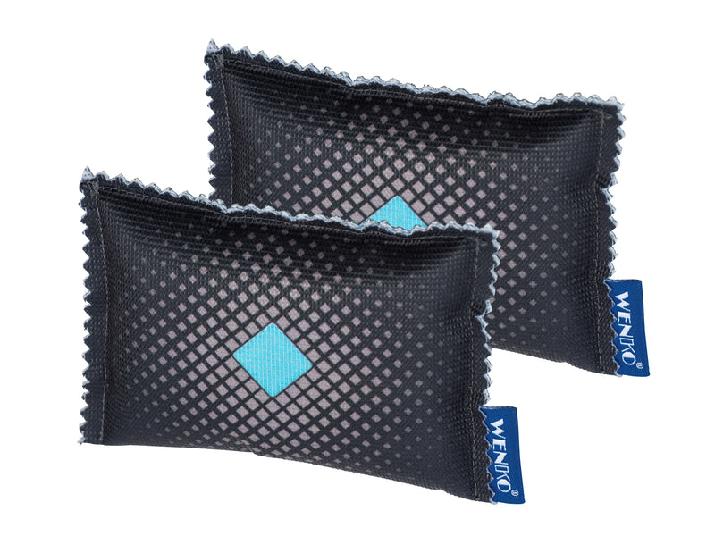WENKO Universal-Entfeuchter mit Indikator, schwarz, 2er Set (120 g)