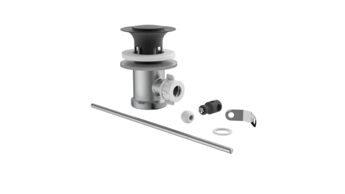Schütte Exzentergarnitur Schwarz matt 1 1/4" für Waschtisch