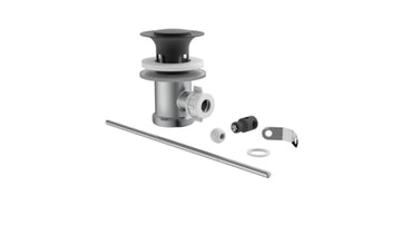 Schütte Exzentergarnitur Schwarz matt 1 1/4" für Waschtisch