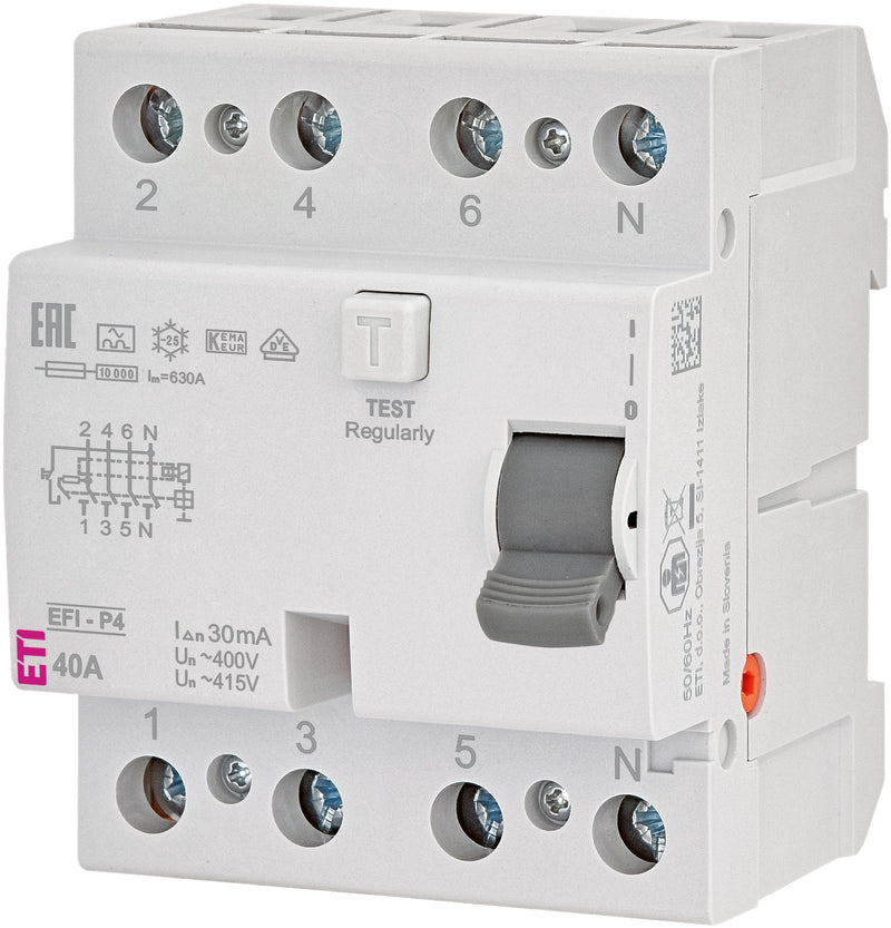 INTER-UNION Fehlerstrom-Schutzschalter 4-polig 25 A 30 mA
