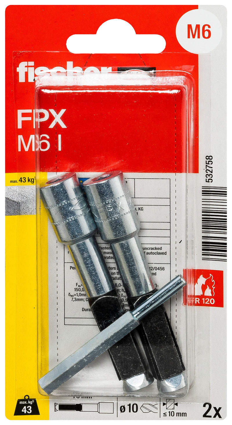 fischer FPX-I Porenbetonanker, Stahl (2 Stück)