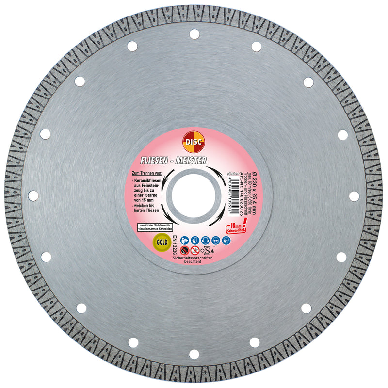 DISC Diamanttrennscheibe Fliesen-Meister 230 mm dünne Präzision (1 st)